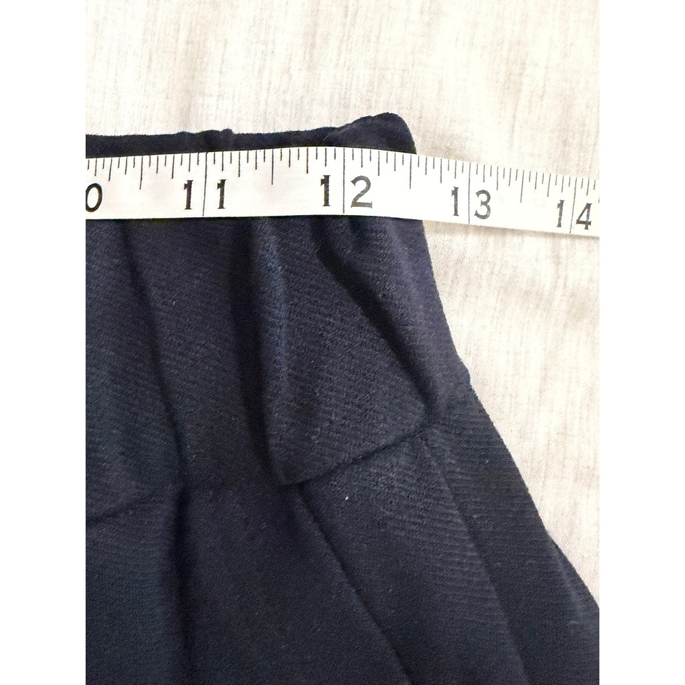ME+EM Wide Leg Pants Women 2 Navy Blue Cargo High Waist Viscose Twill 023TJ426 - Picture 7 of 8